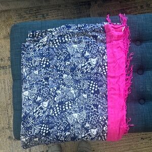 Lily Pulitzer For Target 20th Anniversary Collection Blue White & Pink Scarf